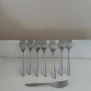 Vintage Lot Of 8 Forks Duchess Stainless